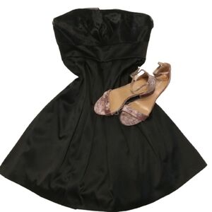 NWT White House Black Market Black Strapless Dress
